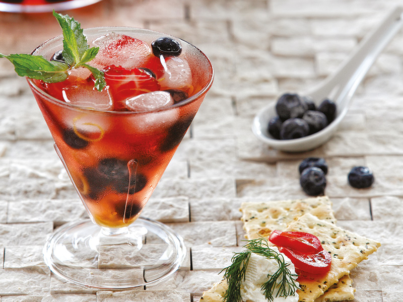 Yaban Mersinli Yeşil Çay Mokteyli