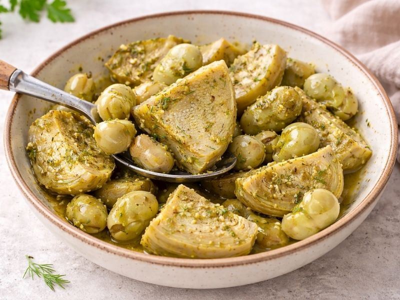 Zeytinyağlı Enginarlı Bakla Tarifi