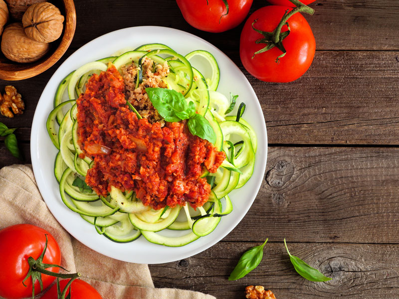 kıymalı kabak spagetti