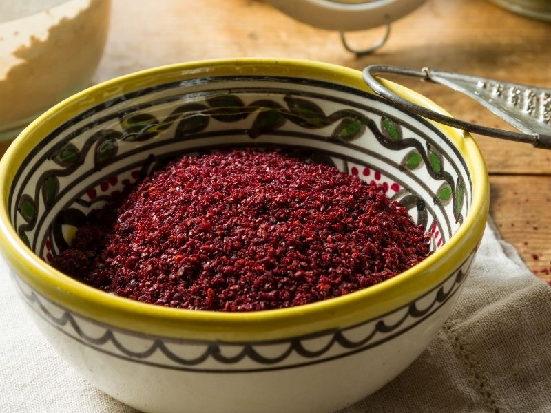 Lahmacunda sumak kullanımı