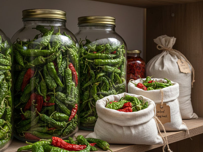 Kurutulmuş Biberleri Saklama Yöntemleri