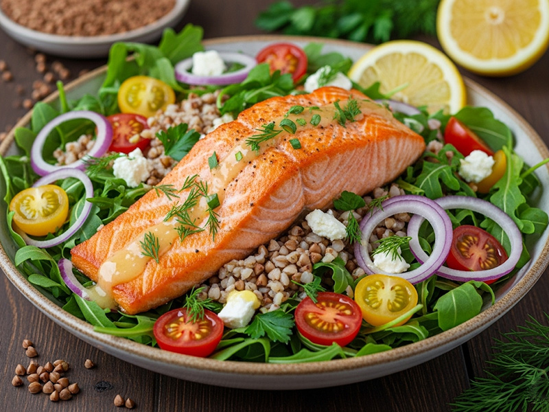 Somonlu Karabuğday Salatası