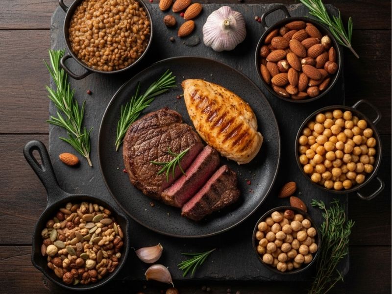 Çinko ve Demir Açısından Zengin Besinler: Et, Baklagiller ve Kabuklu Yemişler