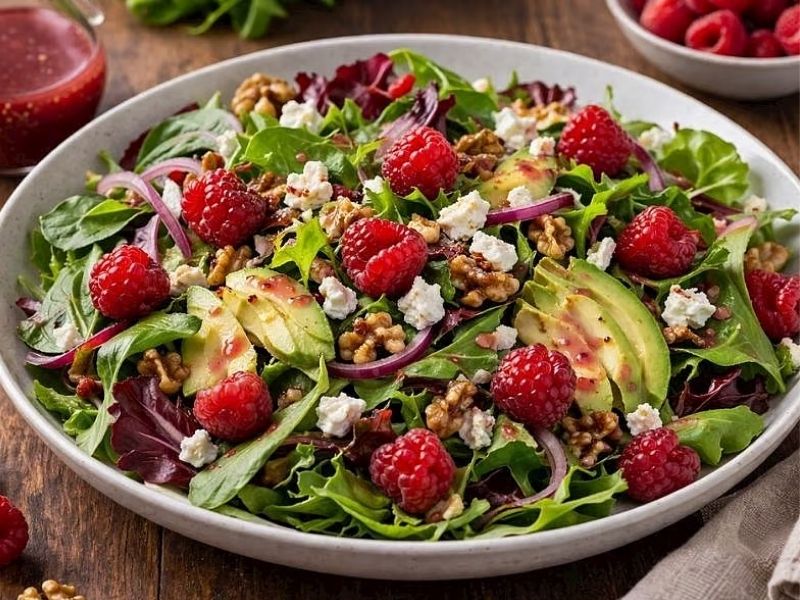 Frambuaz Sirkeli Salata Tarifi