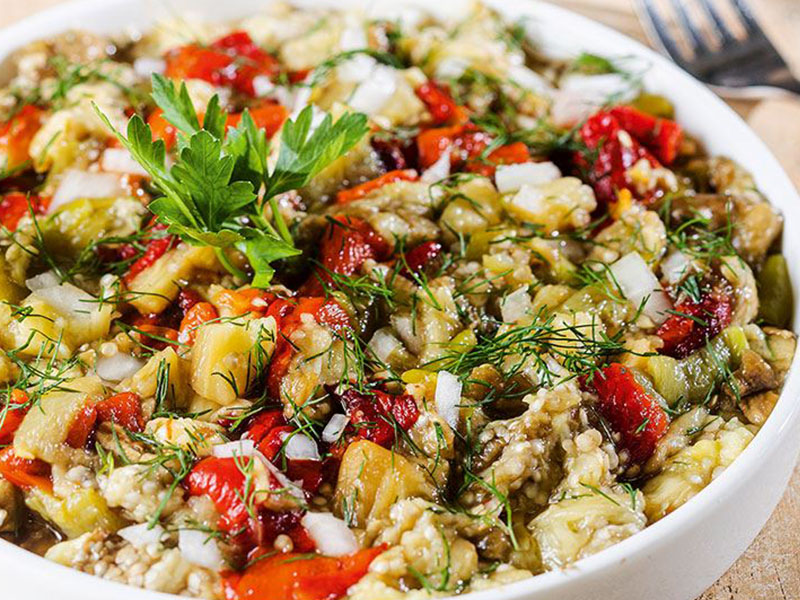 köz patlıcan salatası