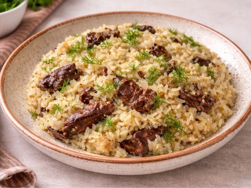 Ciğerli Pilav Tarifi