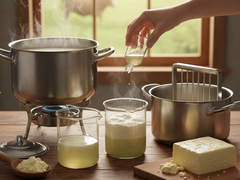 Sütün kaynatılması ve pıhtılaştırılması