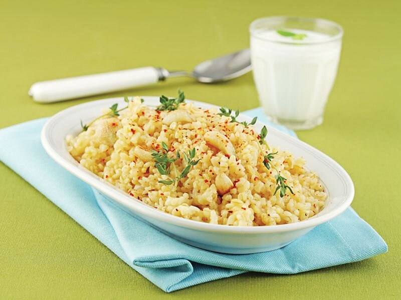 sarımsaklı bulgur pilavı