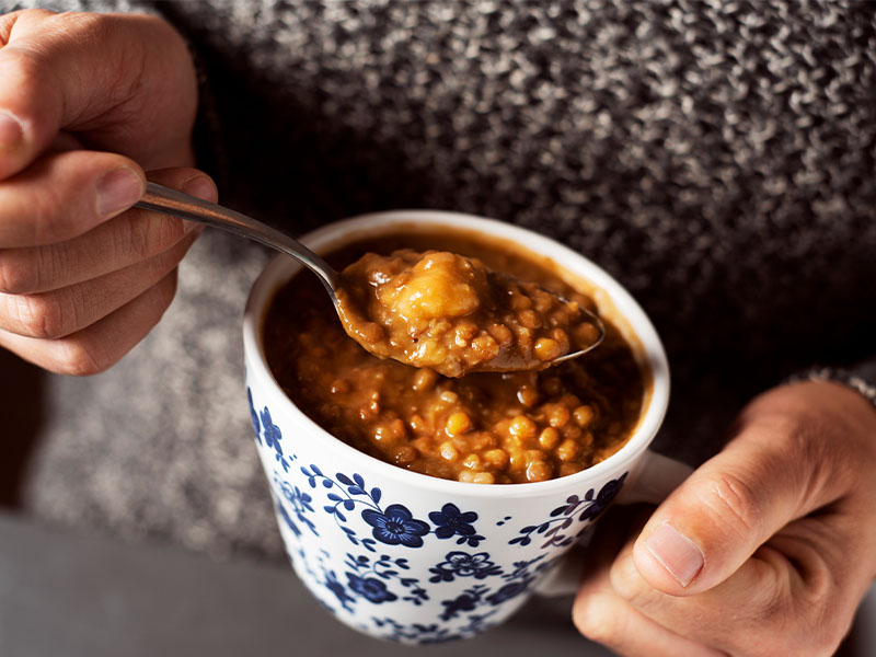 kahveli mercimek çorbası