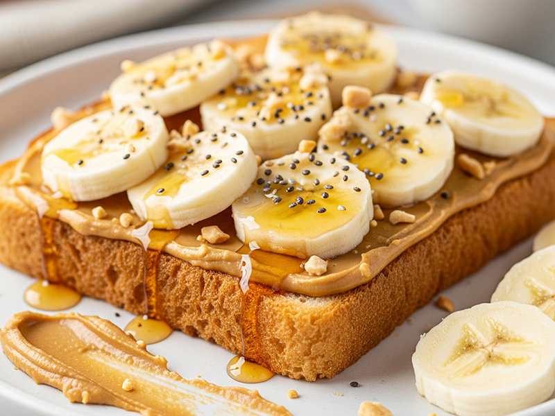 Muzlu ve Fıstık Ezmeli Tost