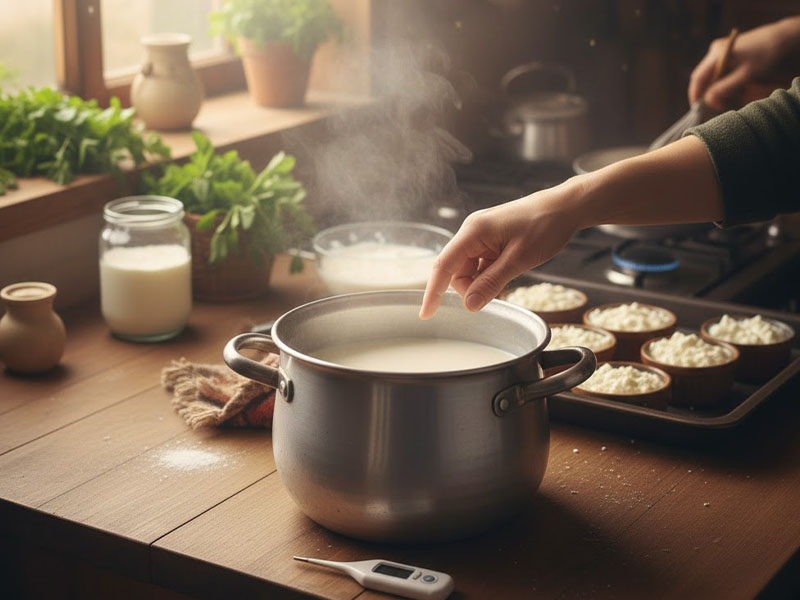 Süt Sıcaklığını Yeniden Ayarlamak