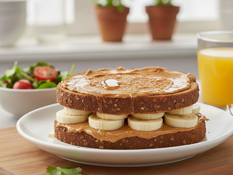 Fıstık Ezmesi ve Muzlu Tost