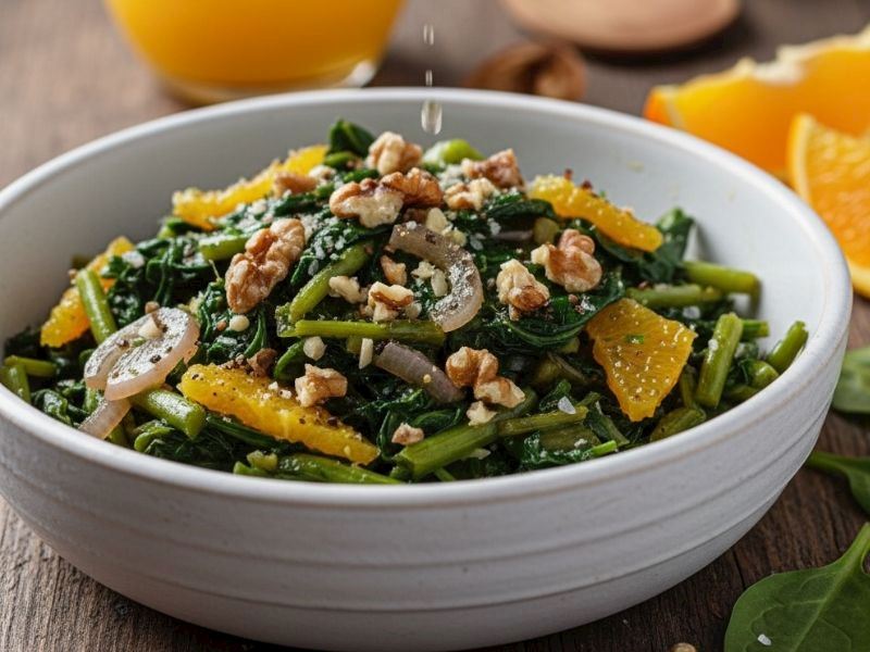 Portakallı Ispanak Kökü Salatası