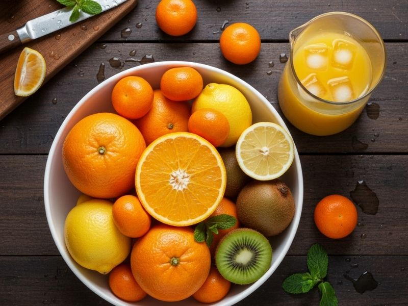 C Vitamini Zengini Besinler: Portakal, Mandalina, Limon ve Kivi