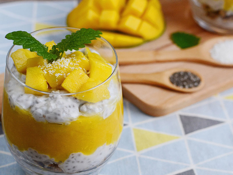 Tropikal Mango-Chia Puding