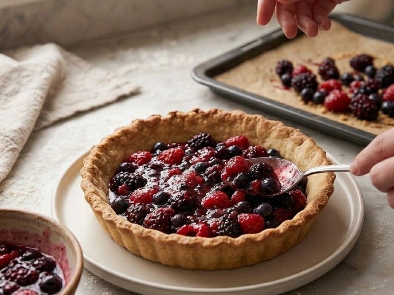  Pişen Tart Tabanını İç Harç İle Buluşturun