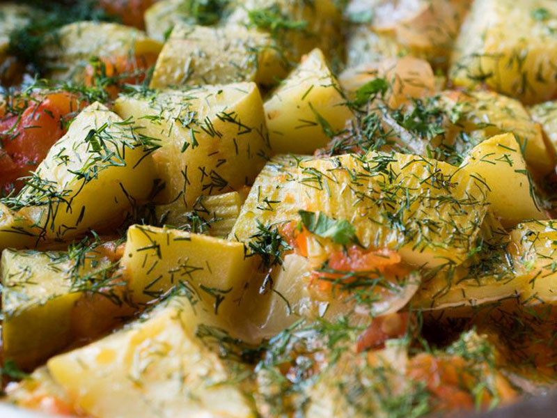 Limon Aromalı Zeytinyağlı Kabak