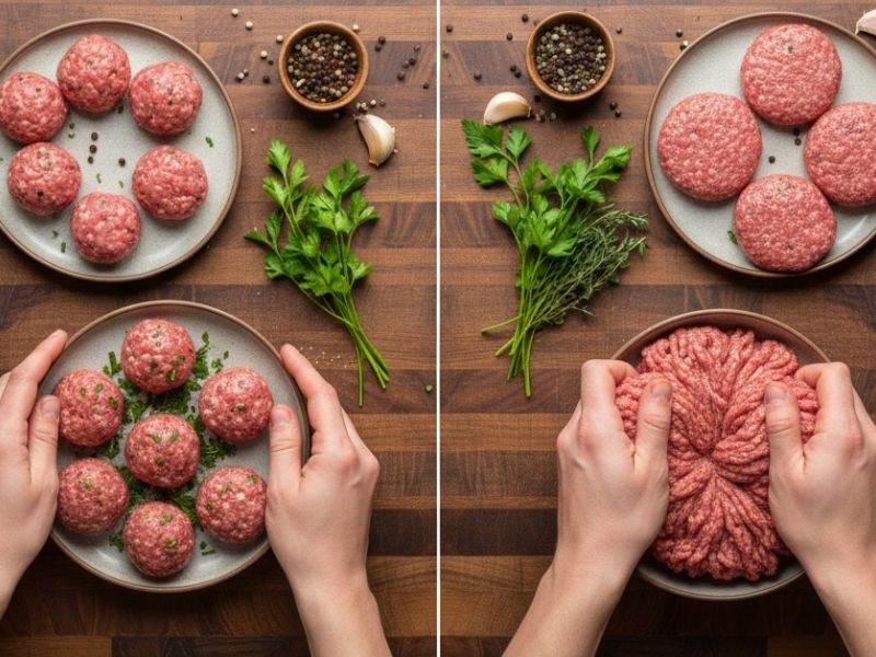 Ceviz büyüklüğünde şekil verin