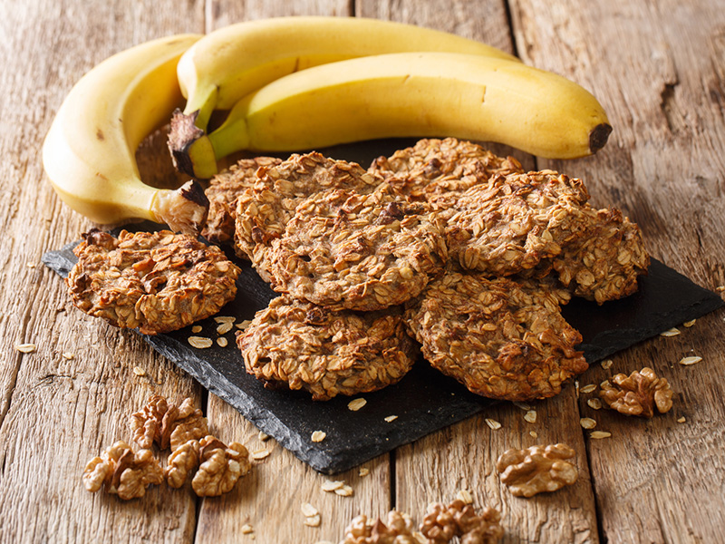 Yulaflı Muzlu Fıstık Ezmeli Kurabiye