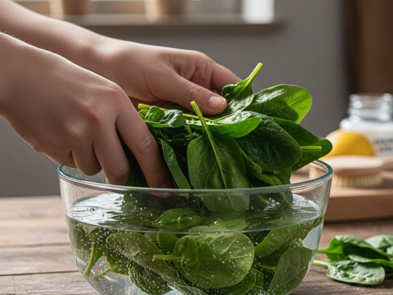 Ispanakları Suda Bekletin