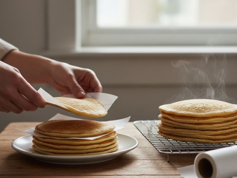 Pişen Pankekler Doğru Şekilde Dinlendirilmeli ve Saklanmalı