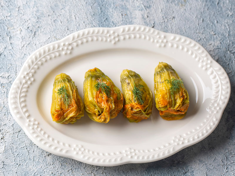 kabak çiçeği dolması