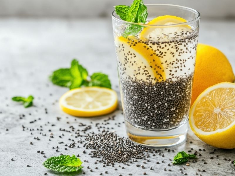 Limonlu Chia Tohumlu Su