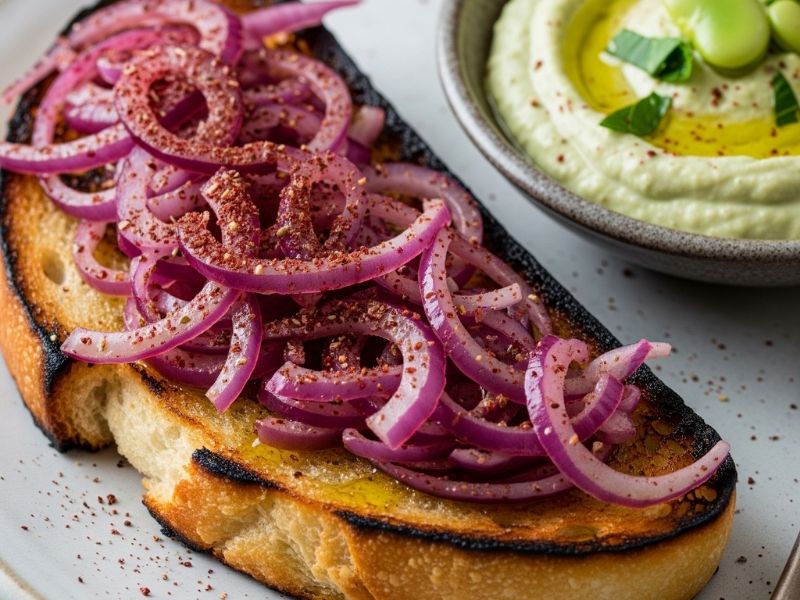 Kızarmış Ekmek Üzeri Sumaklı Soğan