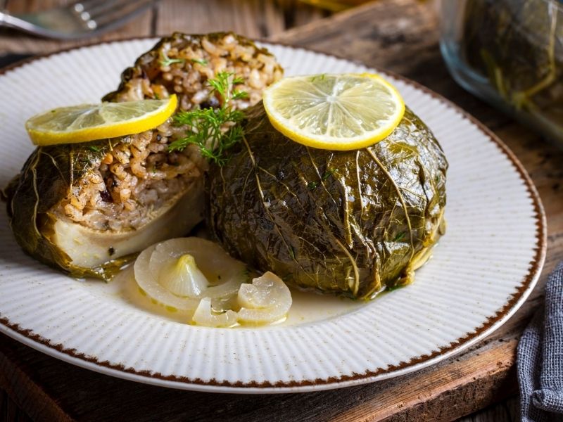 Lezzetli İç Harcı Ve Asma Yaprağının Hazırlığı