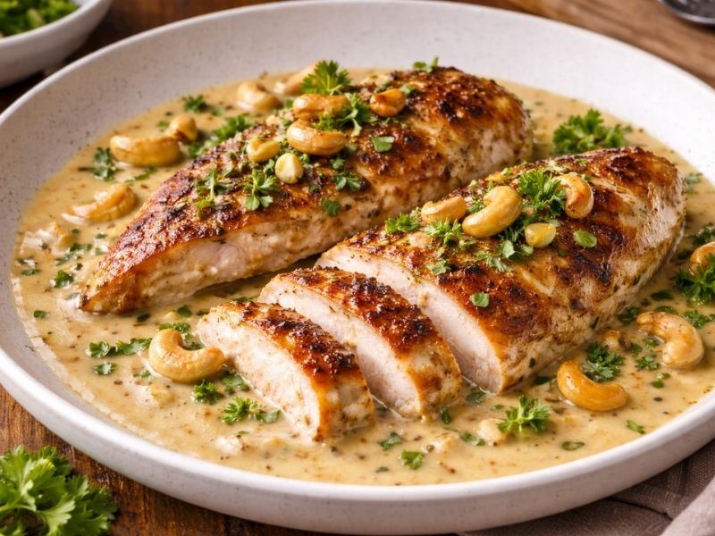 Kaju Soslu Fırında Tavuk Tarifi