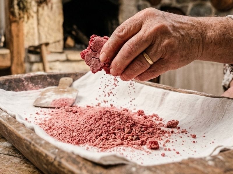 Kuruyan Toz Kızılcık Tarhanasının Saklanması Ve Çorba Yapımı