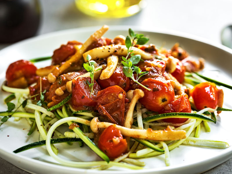 sebzeli kabak spagetti