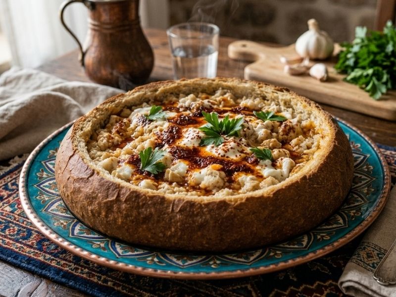 Pul Biberli Kızgın Tereyağı İle Sunum