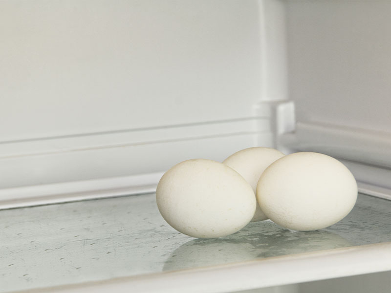 Yumurtalar kırılarak dondurulabilir