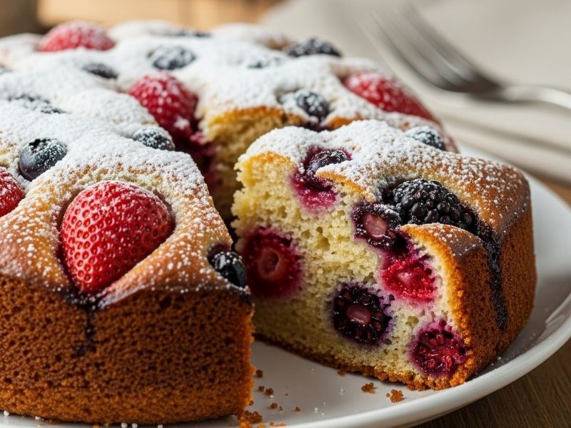 Meyveli Kek (Çilekli, Böğürtlenli vs.)