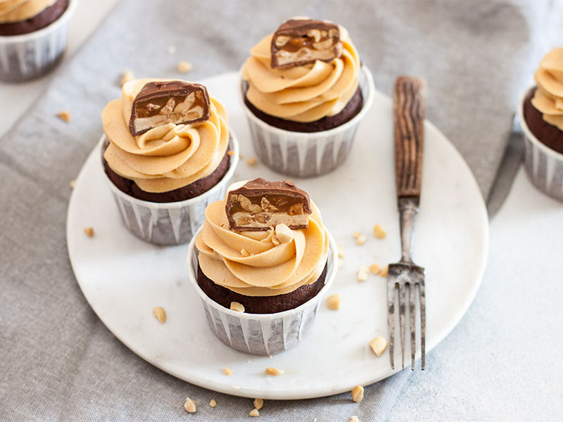 kakaolu fıstık ezmesi cupcake