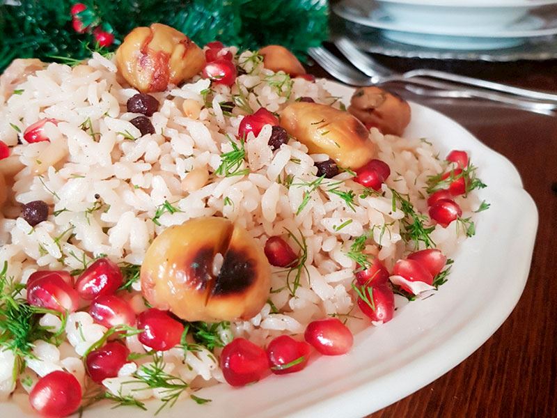 narlı kestaneli pilav