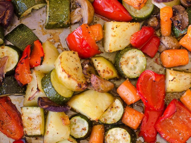 Fırında Karışık Sebze