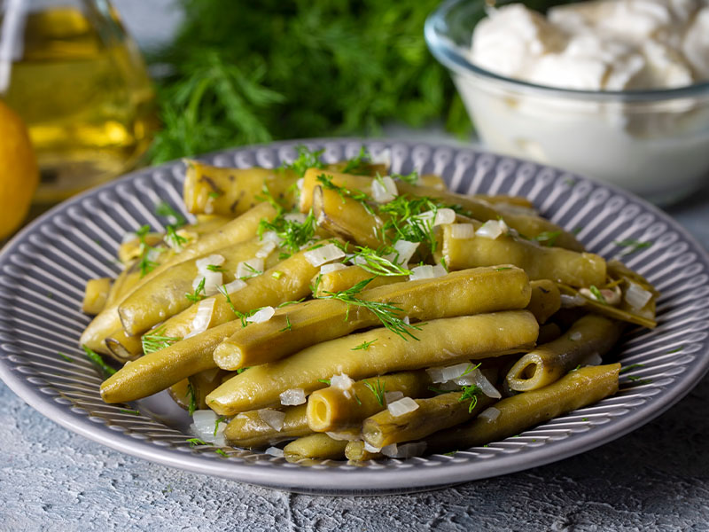 Zeytinyağlı Bakla ile Pilav Kombinasyonu