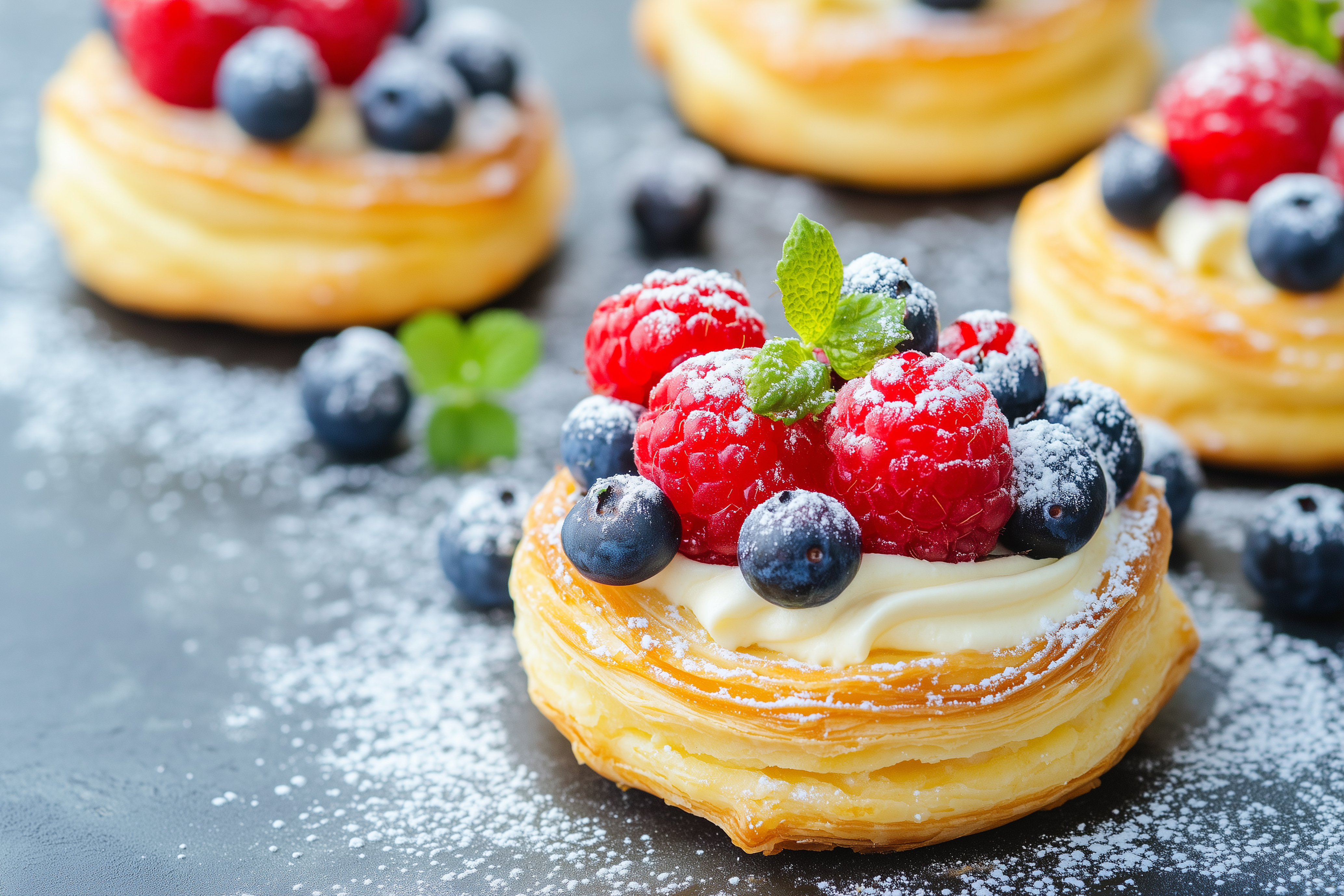 meyveli milföy tart
