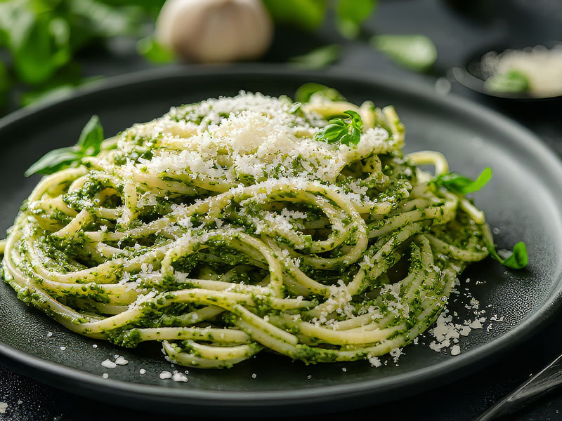 pesto soslu makarna