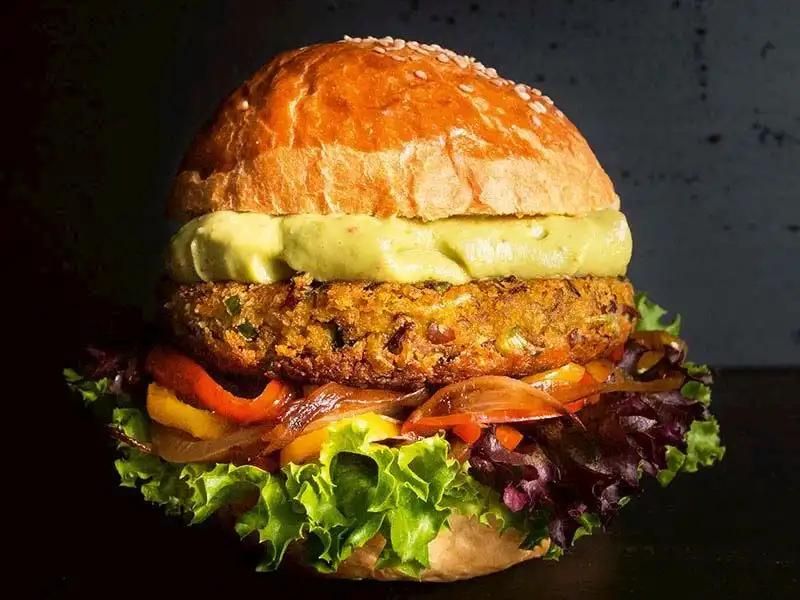 bal kabaklı sebzeli vegan burger