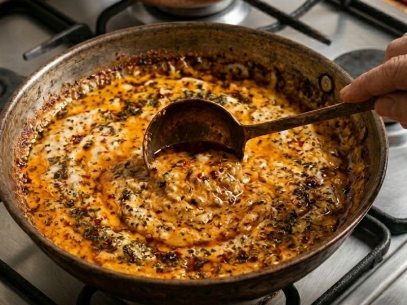 Sızma Zeytinyağı İle Ağır Ateşte Isıtın