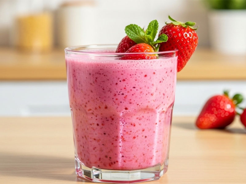 çilekli kefir
