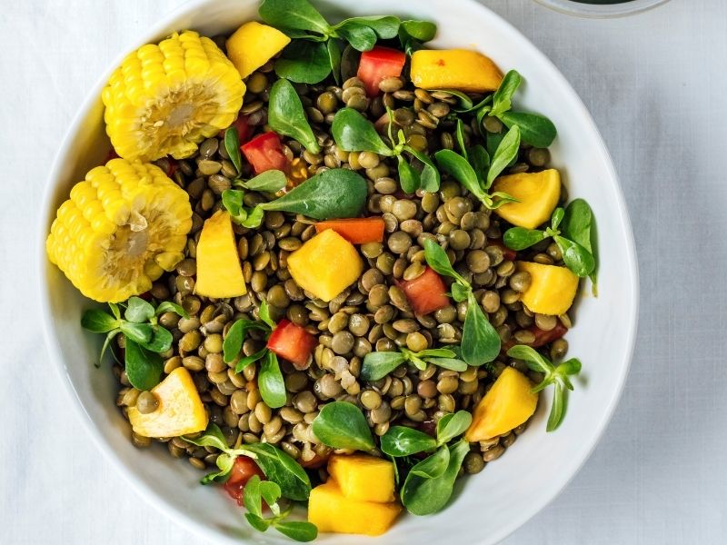 Yeşil Mercimekli Semizotu Salatası