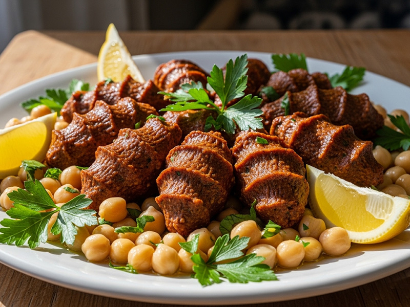 Çiğ Köfteli Nohutlu Mezze