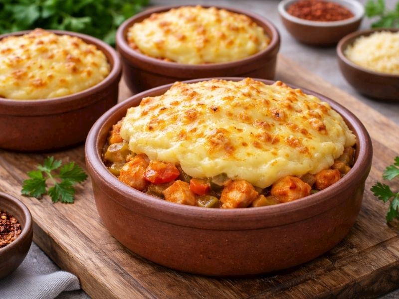 Patates Püreli Tavuk Güveç Tarifi