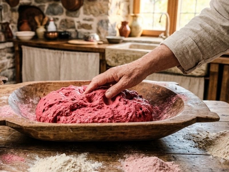 Kızılcık Püresinin Hamuru Hazırlayın
