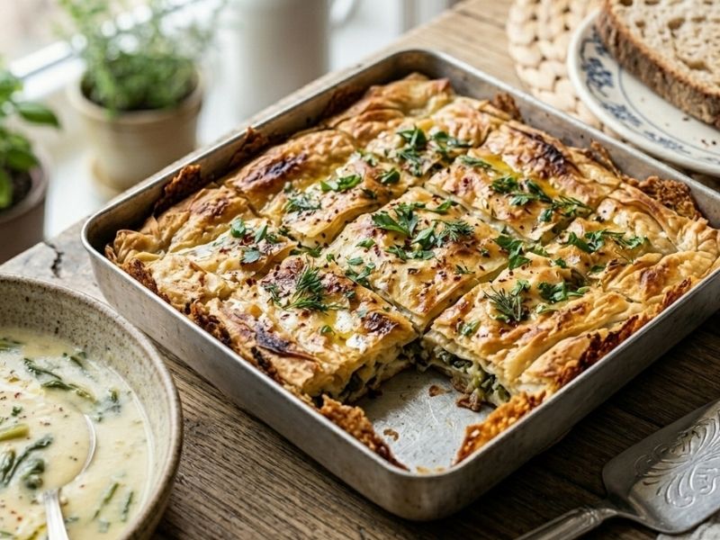 Çiriş Otlu Tepsi Böreği