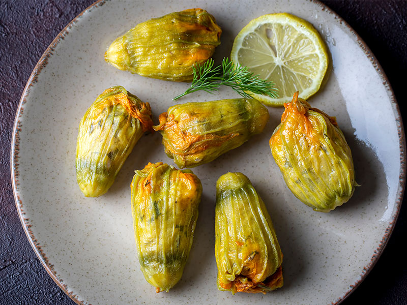 kabak çiçeği dolması